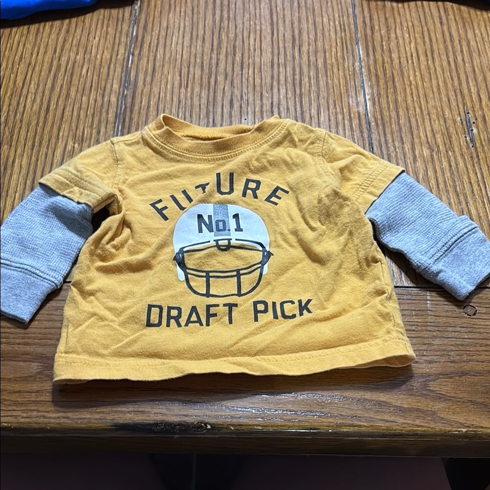 Future Draft Pick Kids Shirt - Yellow and Gray